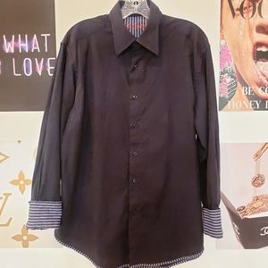 ROBERT GRAHAM LARGE MEN'S LONG SLEEVE SHIRT BLACK